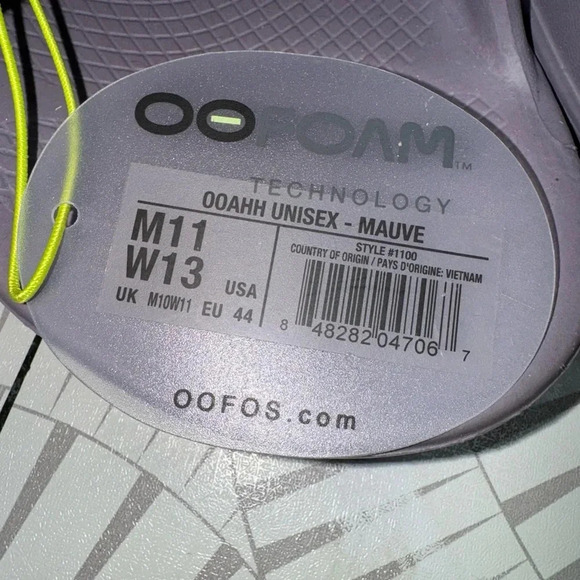 Oofos Ooahh Women's Size 13 Men’s Size 11 Recovery Slip‎ On Slide Sandals Mauve - Picture 2 of 5